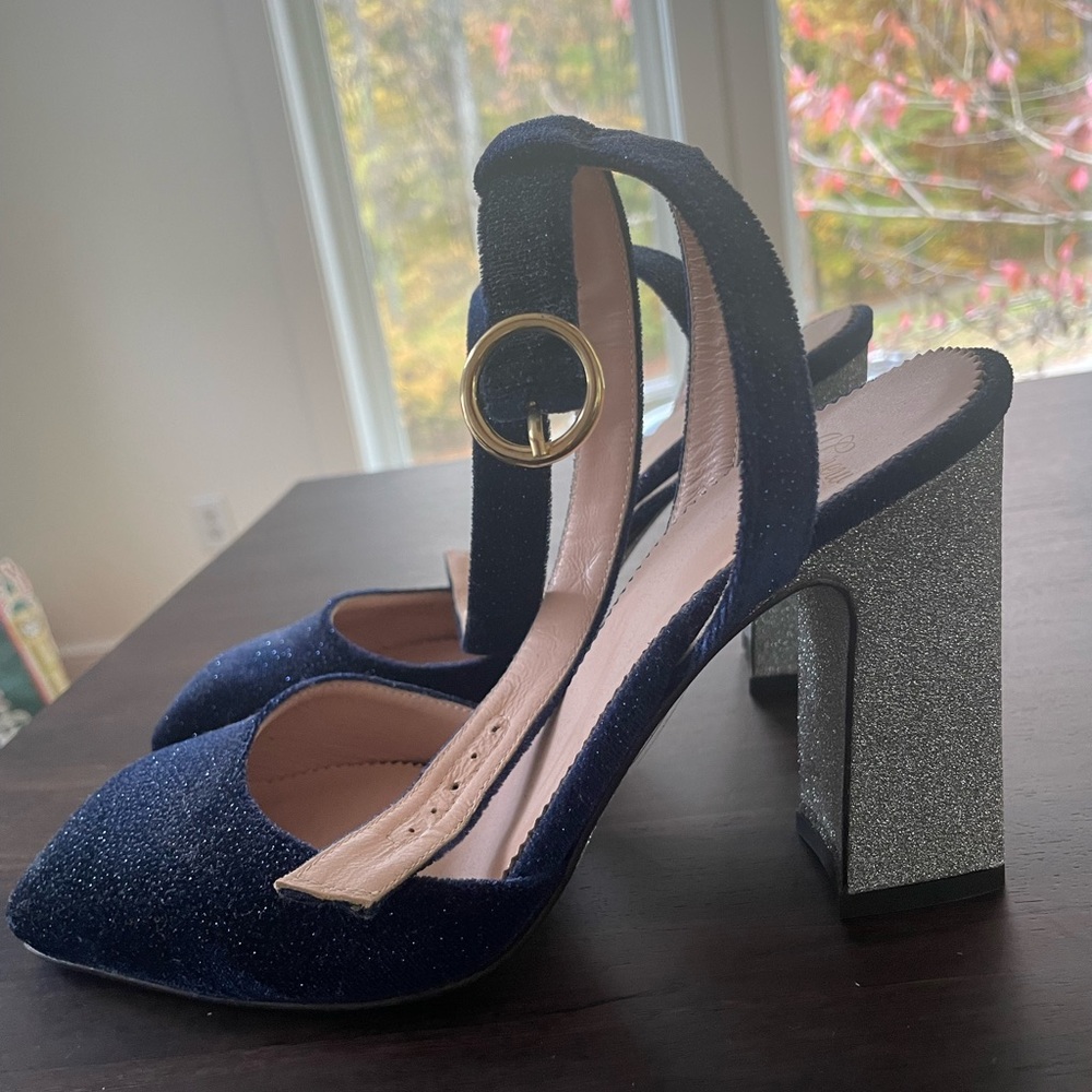 JCrew MaryJane Velvet Pumps